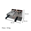 Fritadeira Profissional 2 Cubas 10 Litros 220V Skymsen Inox Alto Desempenho