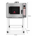 Forno Turbo 58x70 Gás GLP 5 Esteiras Bivolt New Light Progás