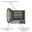 Forno Turbo Eletrico Progas Fast Oven Plus Preto