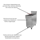 Fritadeira à Gás Split Zona Fria FG25L Skymsen