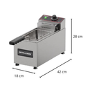 Fritador Elétrico 1 Cuba 3 Litros 220V Metalcubas