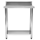 Mesa Inox 430 900x600x850mm com Espelho e Prateleira inferior Lisa Promaq