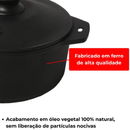 Panela Ferro Fundido 180x82 com Tampa Venâncio