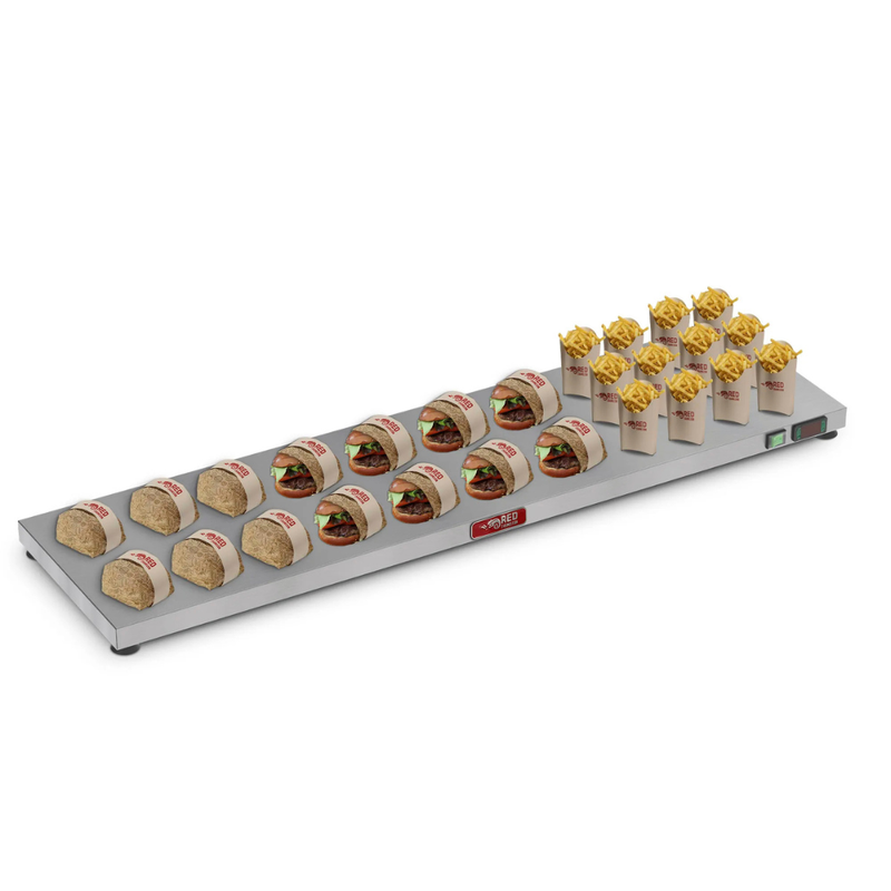 Pista Aquecida Inox 2 metros Para Cozinha Profissional - Red Chameleon