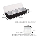 Porta Condimentos com Divisórias GP Inox