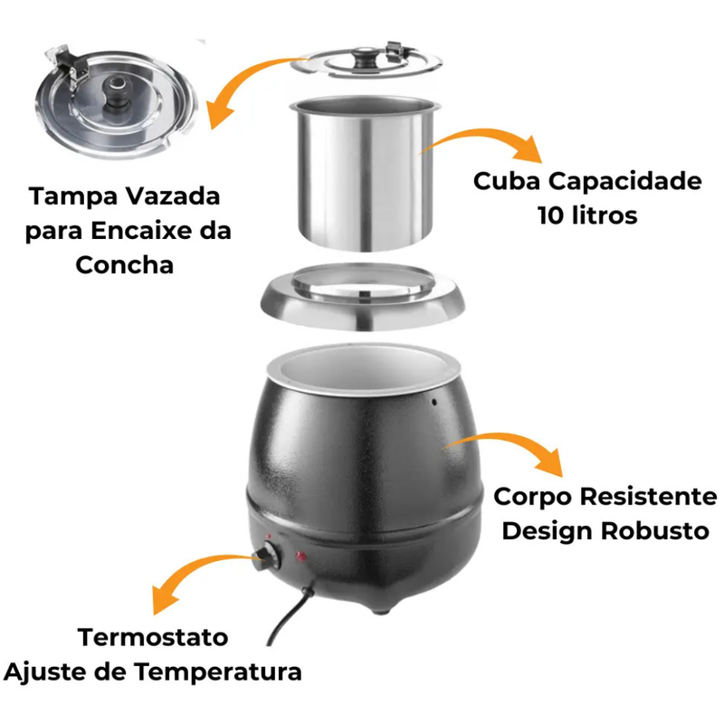 Sopeira 10 Litros Elétrica Preta 220V Zahav