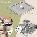 Kit 2 Tampa Inox para Cuba GN 1/6 Vaccarin