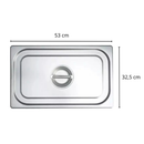Kit 2 Tampas Inox para Cuba GN 1/1 Vaccarin