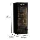 Visa Cooler Cervejeira 400 Litros Porta de Vidro Preto Conservex