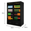 Visa Cooler Refrigerada Vertical 850 Litros All Black New Age Conservex