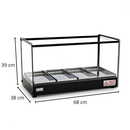 Estufa para Salgados 4 Bandejas Vidro Reto 220V - Tita