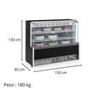 Vitrine Refrigerada Confeitaria Dupla Ação 1,40m 220V Gelopar