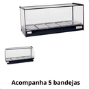 Estufa para Salgados 5 Bandejas Vidro Reto 220V - Tita