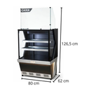 Vitrine Caixa 0,80 cm Polar Preto Linha 7 220v
