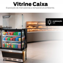 Vitrine Caixa 0,80 cm Polar Preto Linha 7 220v