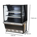 Vitrine Refrigerada Polar 150 cm Preto Linha 7 220v
