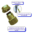 Adaptador Dako 1/2 Femea para Flexível
