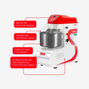 Amassadeira Espiral 2 Velocidades Epóxi 25 kg Trifásico 220v Braesi