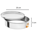 Assadeira Para Tortas e Bolos Fundo Falso Diâmetro 25cm Profissional Alumínio ABC