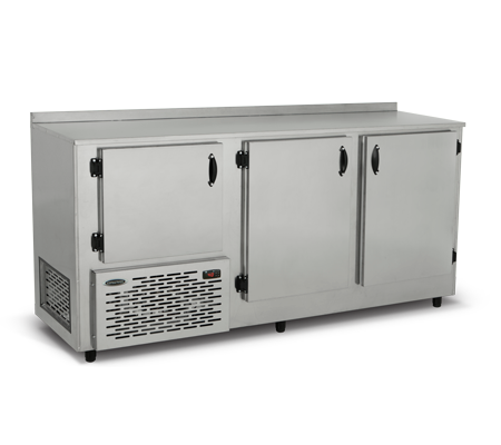 Balcão Refrigerado de Encosto Inox 3 portas BRE-190 - Conservex
