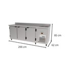 Balcão de Serviço Refrigerado Inox Interno e Externo com Cuba Direita Kofisa