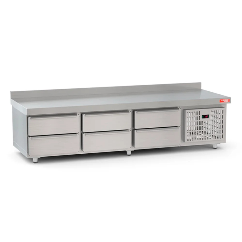 Balcão Refrigerada 200 cm 6 Gavetas 220V Red Chameleon