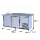 Balcão de Serviço Resfriado Inox EXT/INT Galvalume com Espelho 220V Chimafrio