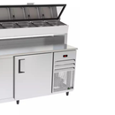 Balcão de Serviço 2 metros Refrigerado INT/EXT Inox Com Condimentador Venâncio
