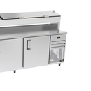 Balcão de Serviço Refrigerado Standard 2,5m Externo e Interno Inox com Condimentadora Sobreposta Venâncio