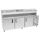 Balcão de Serviço Refrigerado Standard 2,5m Externo e Interno Inox com Condimentadora Sobreposta Venâncio