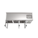 Balcão de Serviço Refrigerado Inox Interno e Externo com Cuba Direita Kofisa