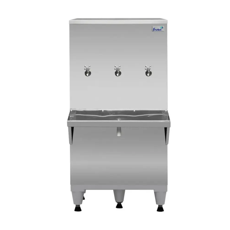 Bebedouro Industrial 100 Litros Inox 2 Torneiras Gelada e 1 Torneira Natural Frisbel