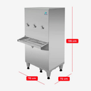 Bebedouro Industrial 100 Litros Inox 2 Torneiras Gelada e 1 Torneira Natural Frisbel