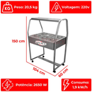 Buffet Térmico 6 Cubas Quentes 220V Spolu