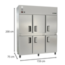 Câmara Fria Refrigerada Vertical 6 Porta com Pé 220v Venâncio