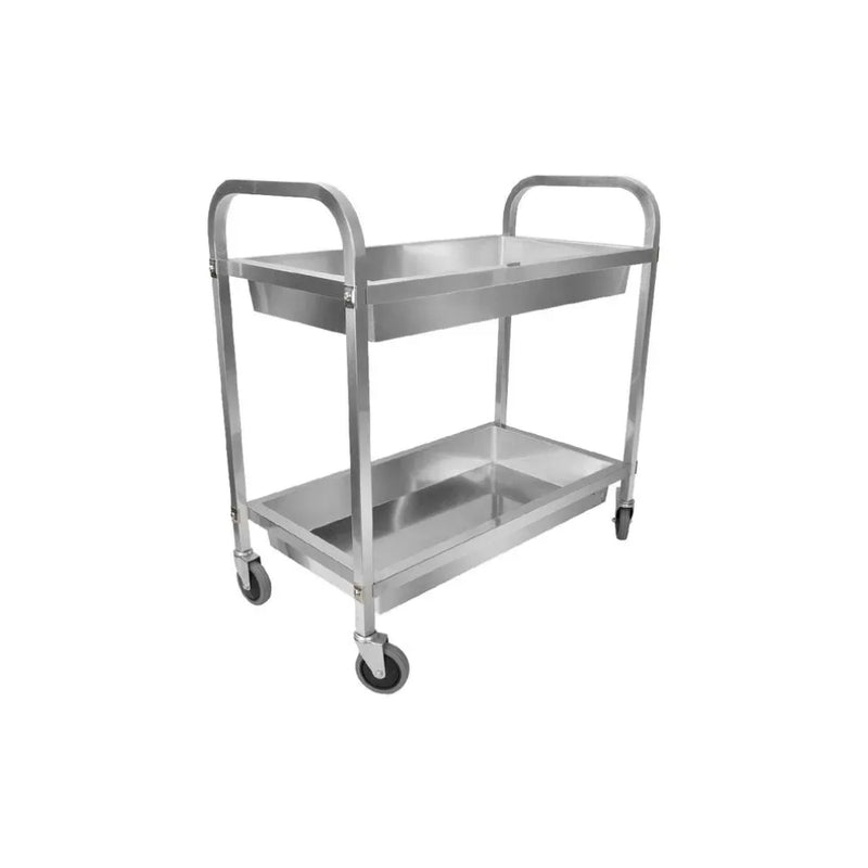 Carrinho Inox 2 Bandejas Aço Inox Lume inox