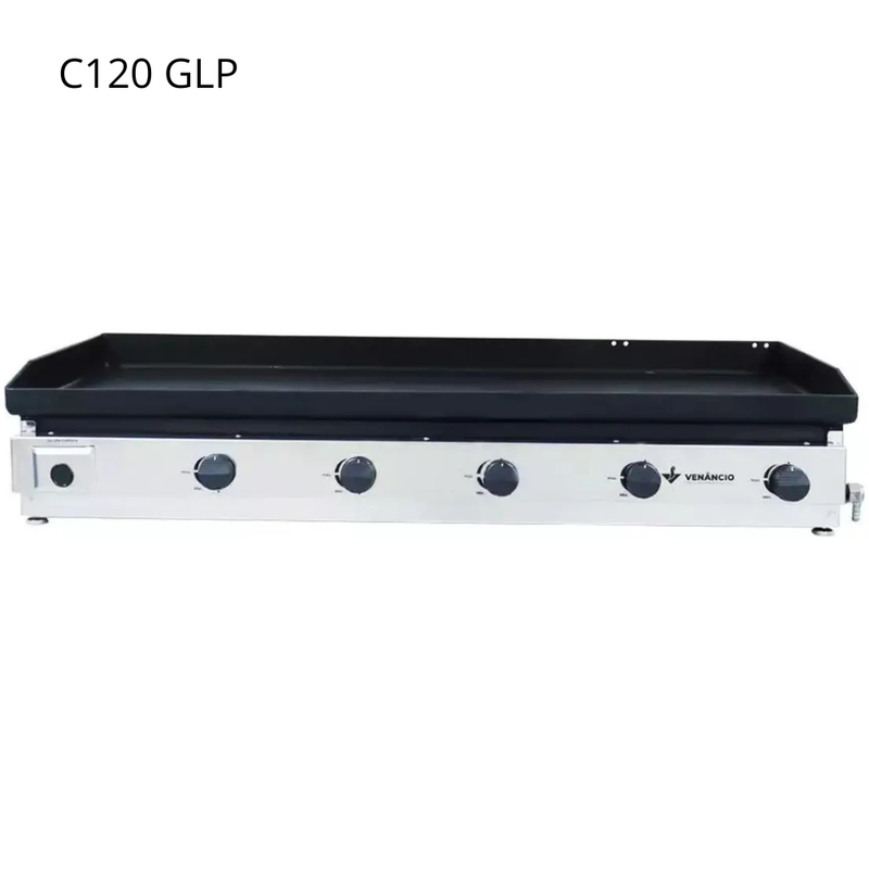 Chapa Inox Bifeteira Deguste Luxo à Gás GLP Sem Prensa - Venâncio