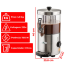 Chocolateira Giratória 3 litros 220V - Marchesoni