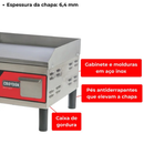 Churrasqueira Chapa Para Lanche Elétrica 220V Croydon