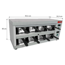 Conservador de Proteínas Horizontal Aberto 8 Cubas 220V Red Chameleon