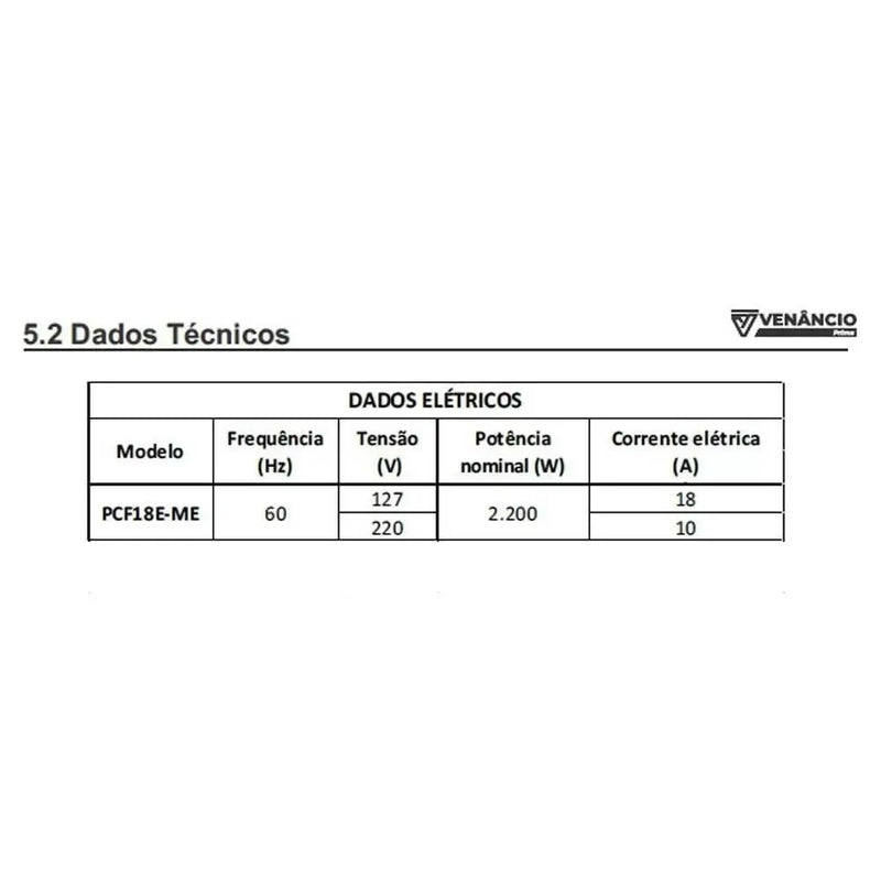 Conservador de Fritura Elétrico Linha Prime Aço Inox 1 Cuba Aquecedor 18" 220v - Venâncio