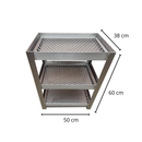 Copeira Inox 3 Planos Belinox 600x380x500mm Fritomaq