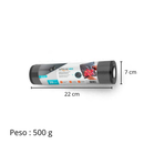 Embalagem 20x5 cm Para Vácuo Em Rolo Gofrado Preta e Transparente
