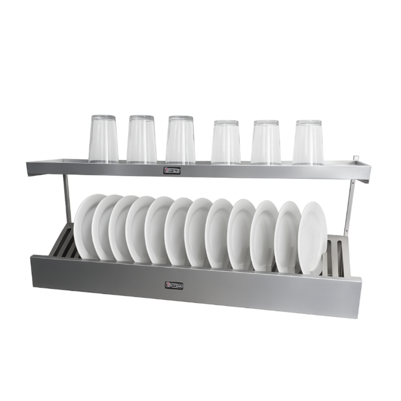 Escorredor de 20 Pratos Suspenso Inox 304 Promaq Organização e Higiene para Cozinhas Profissionais