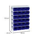 Estrutura Caixa Box 133x94x25 24 Gavetas 7 Cristal sem Caixa - Amapá