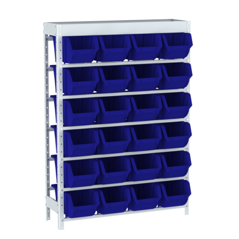 Estrutura Caixa Box 133x94x25 24 Gavetas 7 Cristal sem Caixa - Amapá