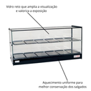 Estufa Vidro Reto 10 Bandejas Duplas LED com Perfil Preto 220V Tita