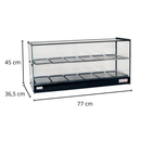 Estufa Vidro Reto 10 Bandejas Duplas LED com Perfil Preto 220V Tita