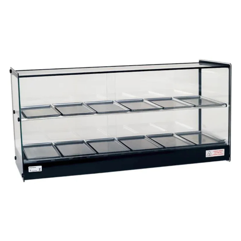 Estufa Vidro Reto 10 Bandejas Duplas LED com Perfil Preto 220V Tita