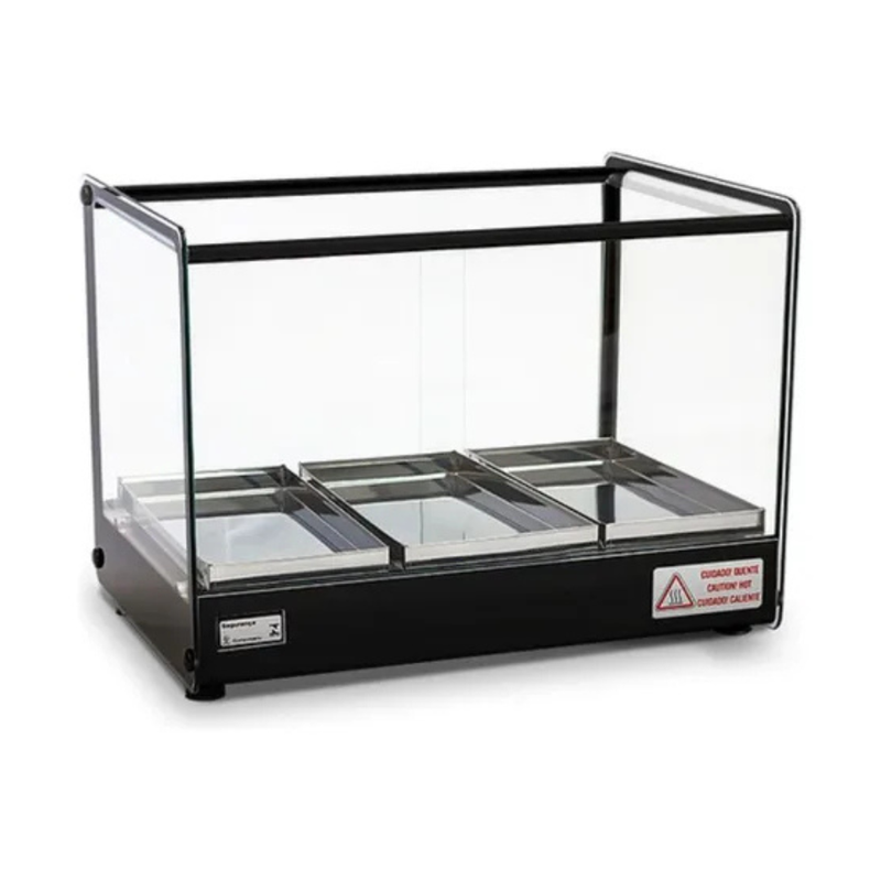 Estufa para Salgados 3 Bandejas Vidro Reto 220V - Tita